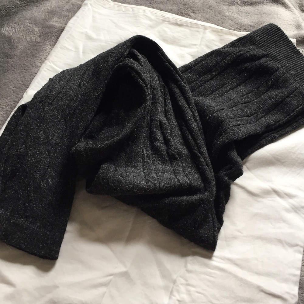 Charcoal gray sweater leggings